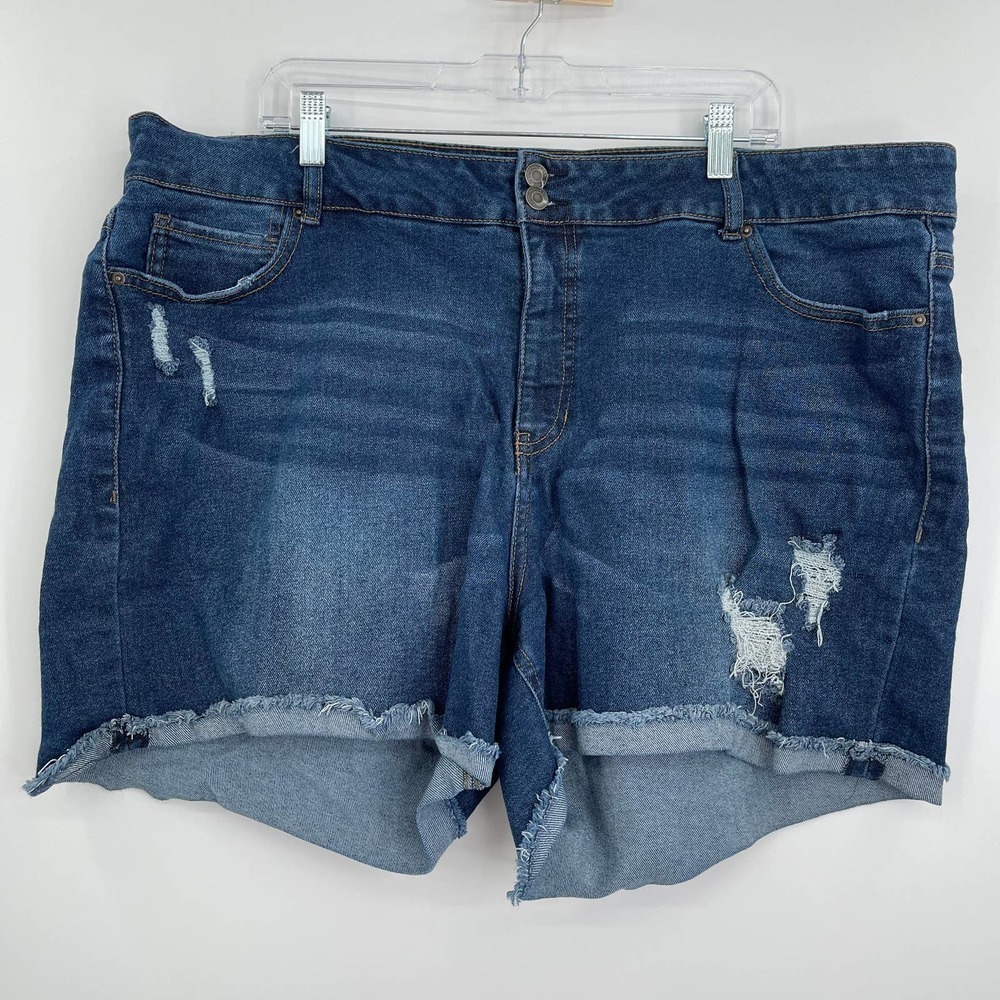 Vanilla Star mid rise midi jean shorts